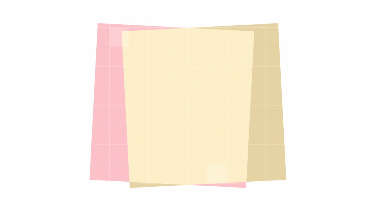 바탕에 움직이는 복사 공간과 함께 세 개의 사각형 음의 애니메이션