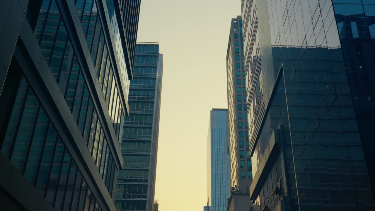 Modern Exteriors Of Skyscrapers In Gangnam, Seoul, South Korea. - wide shot