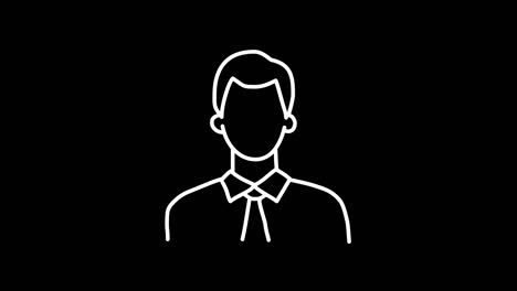 grafico uomo d'affari donna d'affare. icone doodle. stile tremante. sfondo trasparente