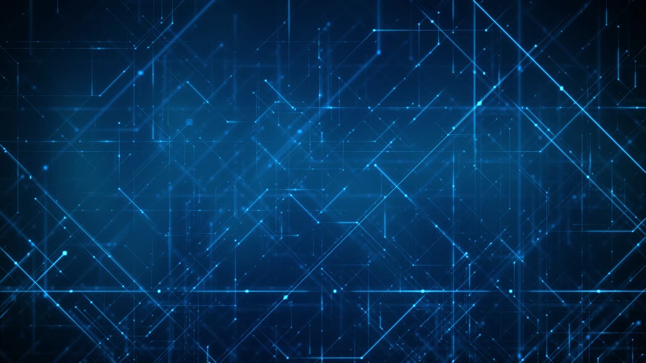Futuristic Geometric Connections: Hi-Tech Data Flow with Connected Dots and lines