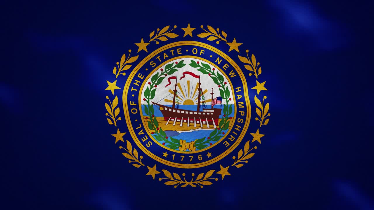 New Hampshire dense flag fabric wavers, background loop