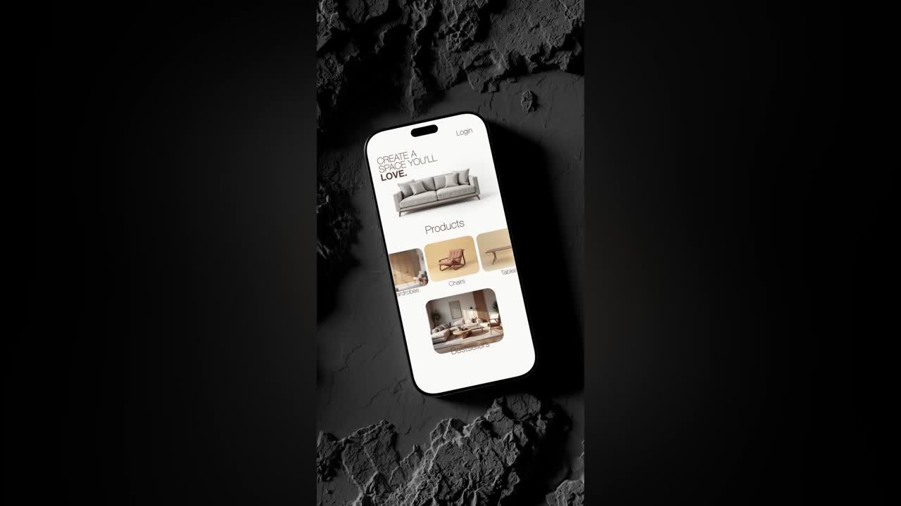 Floating Smartphone on Rock – App Mockup | AE Template (Vertical & Horizontal)