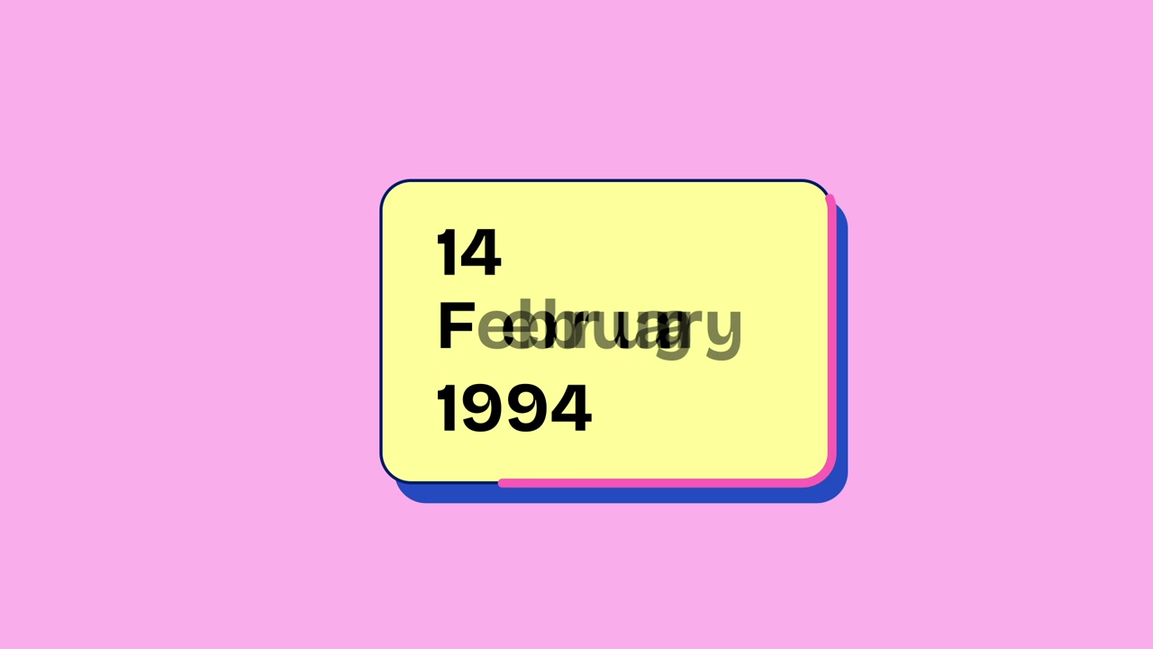 Neo Brutalism Date Counters Rounded Rectangle