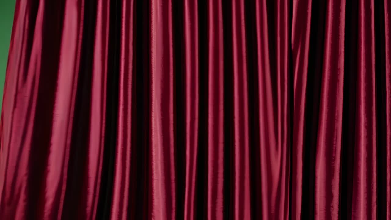 Red Curtain on Green Screen