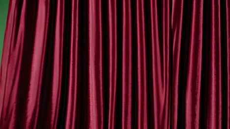 red curtain on green screen