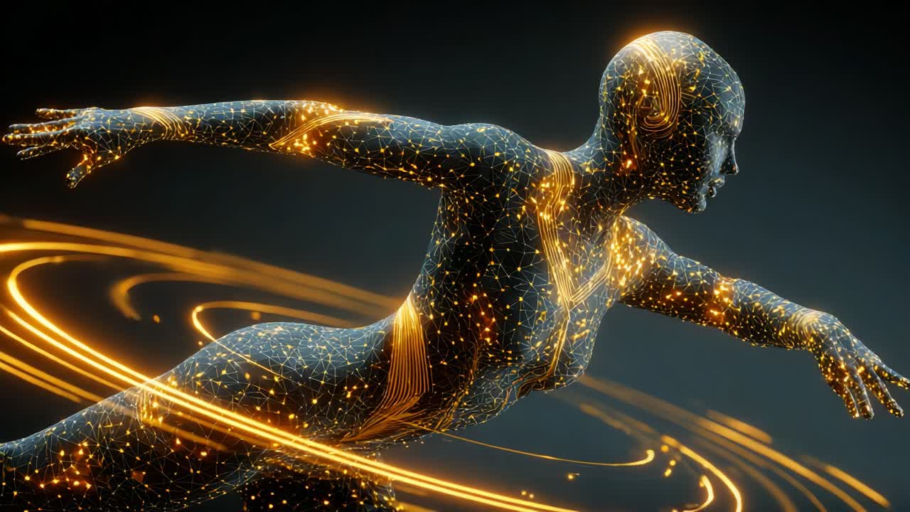 Futuristic Cyborg with Artificial Intelligence