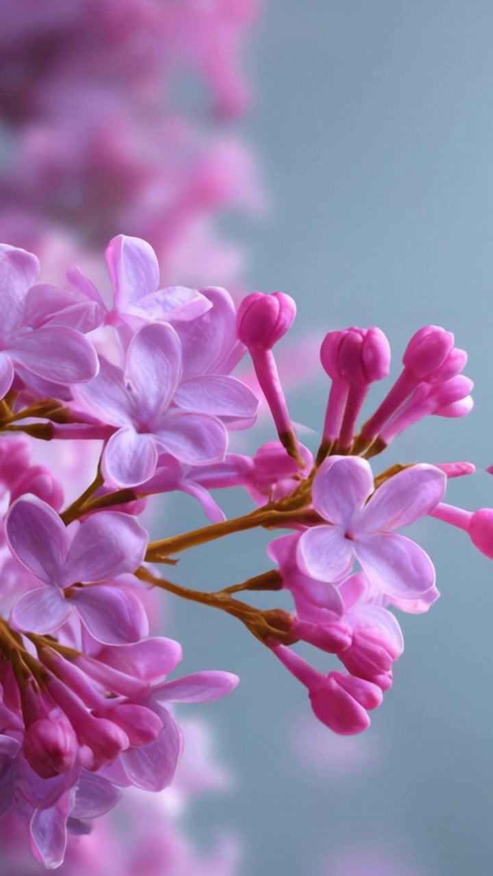 Tampilan Indah Bunga Lilac Merah Muda yang Halus dalam Warna Terbaik Alam, Menangkap Esensi Musim Semi dengan Fokus Lembut dan Getaran yang Menenangkan
