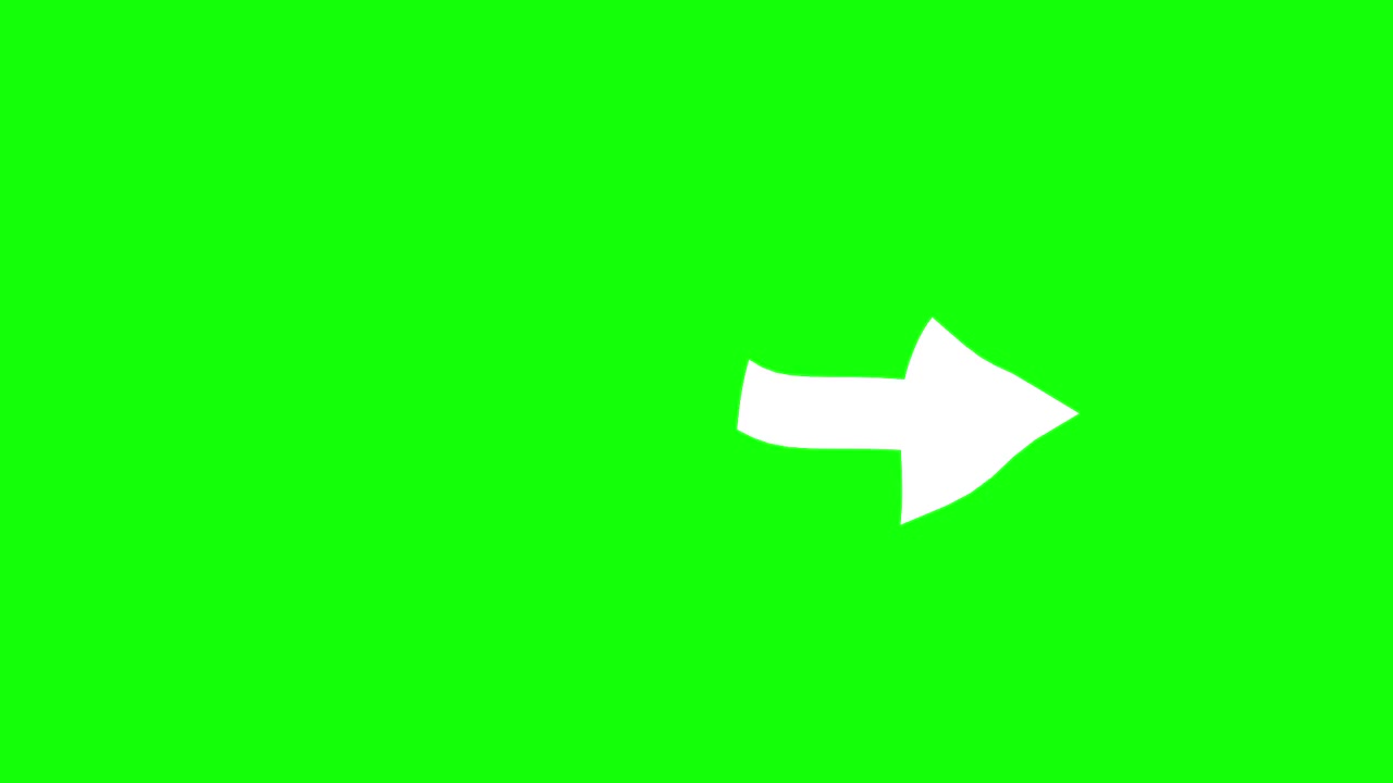White Arrow on Green Background