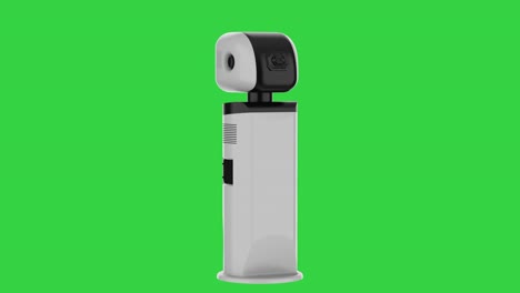asistente robot en la pantalla verde