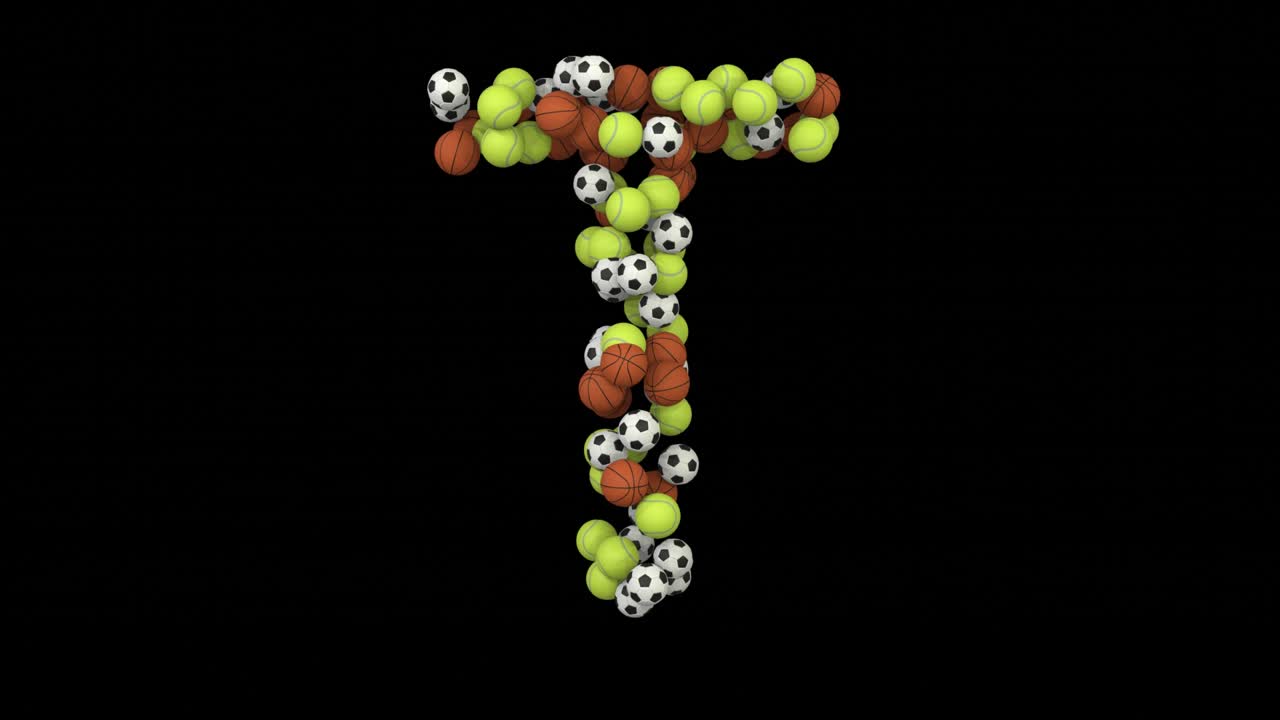 letra de fuente temática de baloncesto t