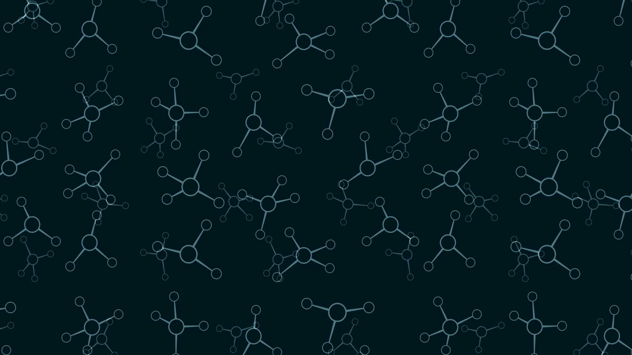 estructura molecular. tecnología de alta tecnología de la ingeniería genética. biología, genética, química. molécula en animación de bucle. concepto de tecnología médica.