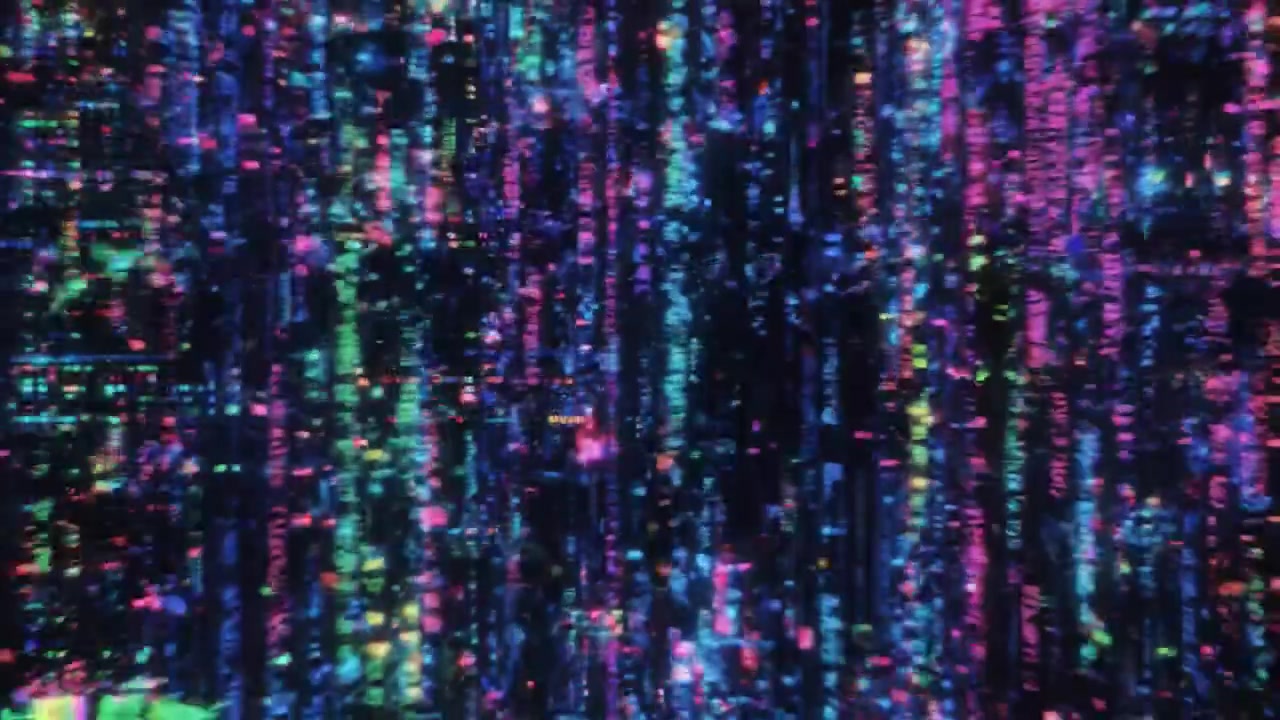 Dynamisk digital dataflow af farverige matrix-visualiseringer: En fantastisk samling af levende mønstre og komplekse informationsstrømme, der skaber en fængslende visuel oplevelse.