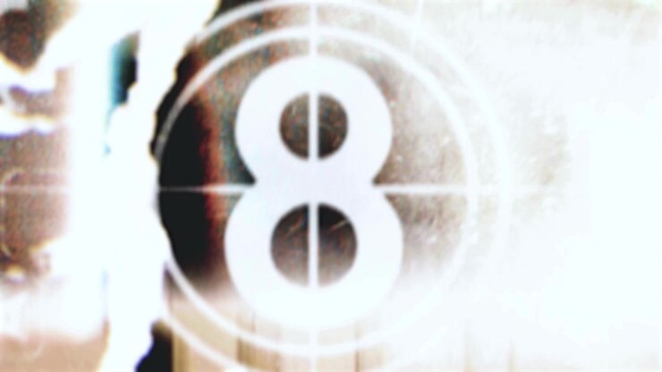 Vintage Film Countdown Leader with Grunge Texture