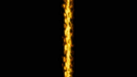 animation of bright and glowy vertical stream of fire moving from top to bottom