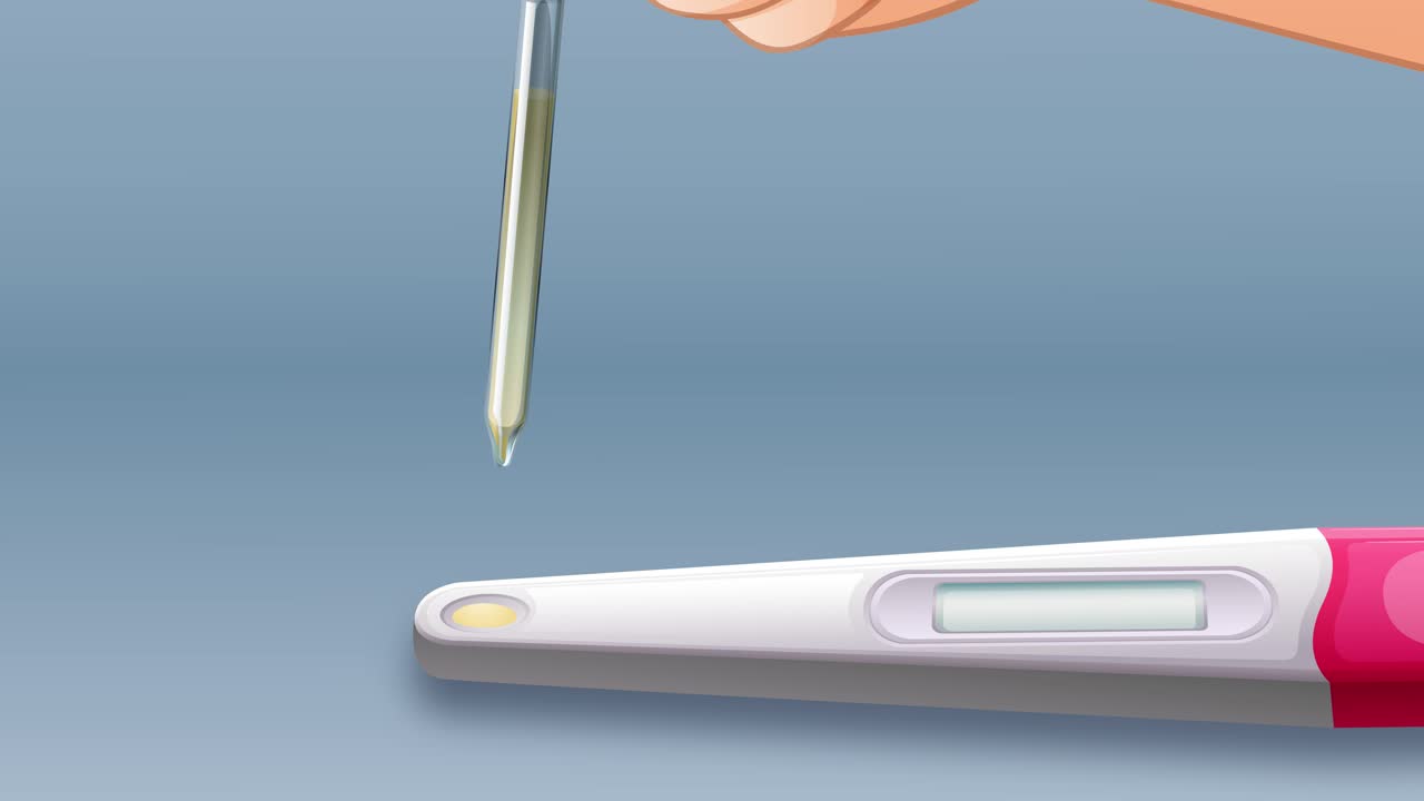 Pregnancy test showing positive result