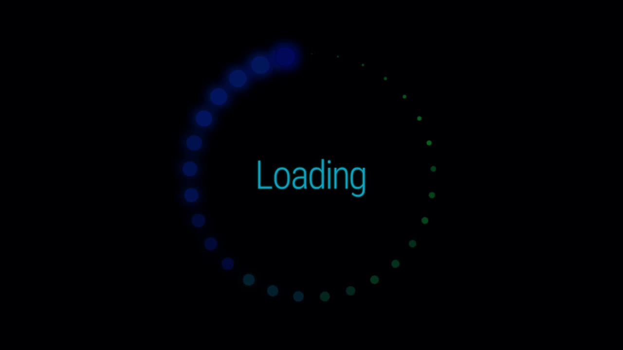 Animation colorful loading circle.