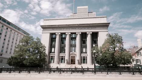 La-Iglesia-De-Jesucristo-De-Los-Santos-De-Los-Ultimos-Dias-En-Salt-Lake-City,-Utah,-Estados-Unidos