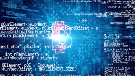 Animation of data processing with icons over computer circuit board on black background
