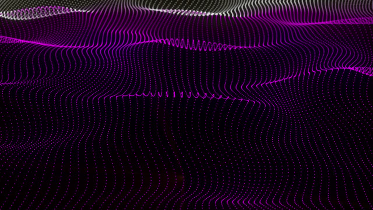 Seamless Loop of Abstract Purple Particle Waves