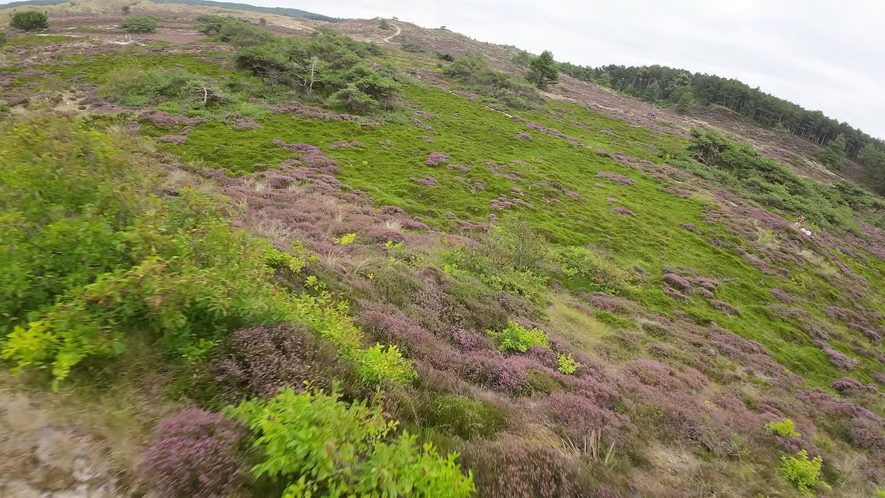 динамический воздушный полет через дюны шорла в нидерландах