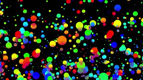 4k bucleado fondo abstracto sin costuras con hermosos círculos multicolores en estilo plano 2d moverse suavemente. usar luma mate como canal alfa