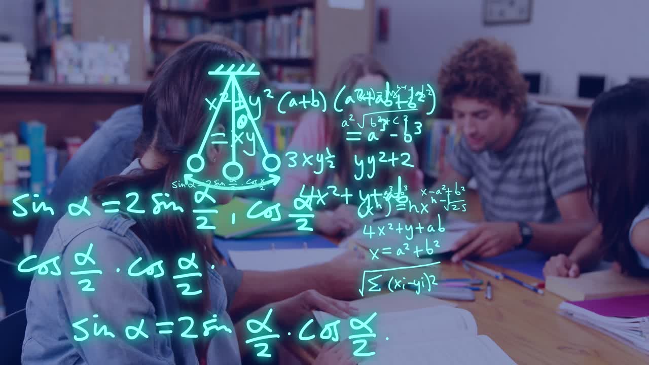 animación de ecuaciones y procesamiento de datos en diversos estudiantes