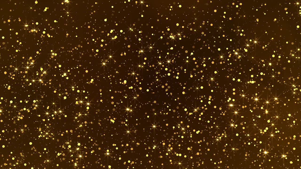 4K Gold luxury Blinking particles loop Animation