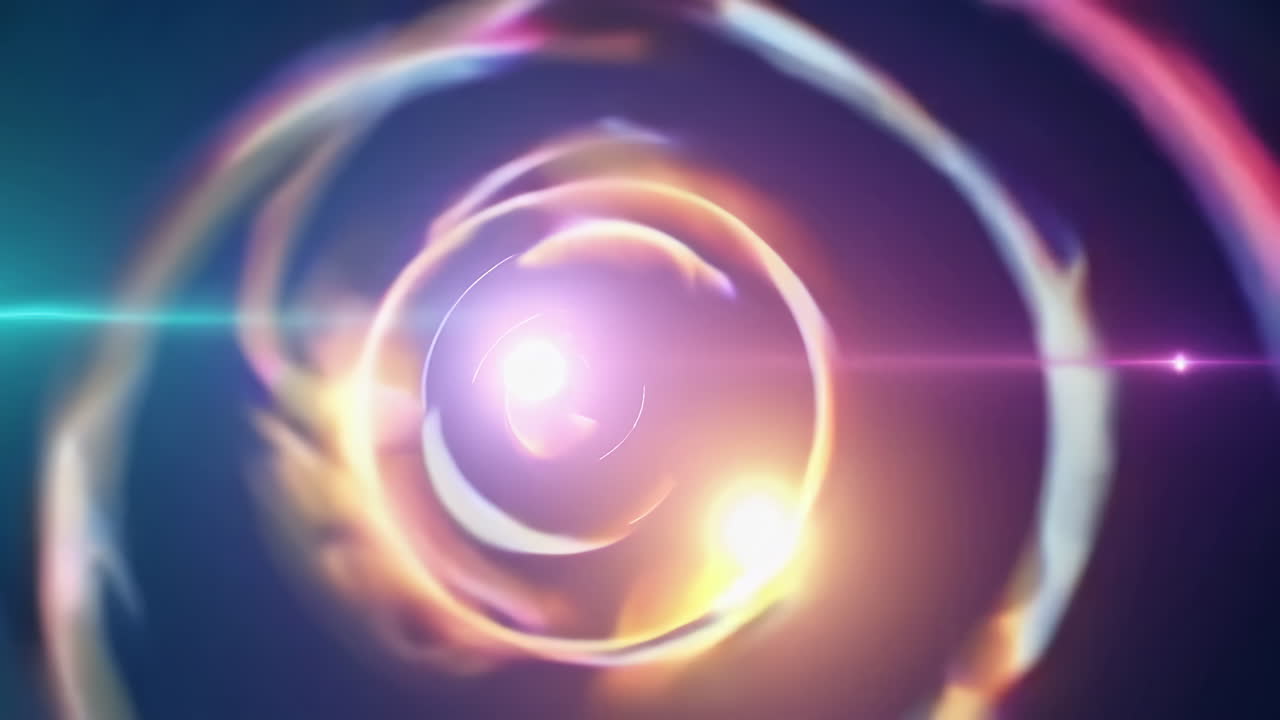 Abstract Colorful Spiral with Lens Flare