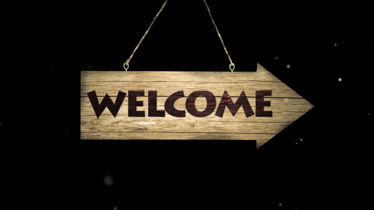 Welcome, Profit, Idea on Wodden Sign - on black