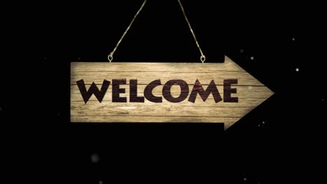 Welcome,-Profit,-Idea-on-Wodden-Sign---on-black