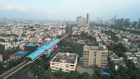 noida sector 15 metro station 180d bird eye view in noida in india delhi in india