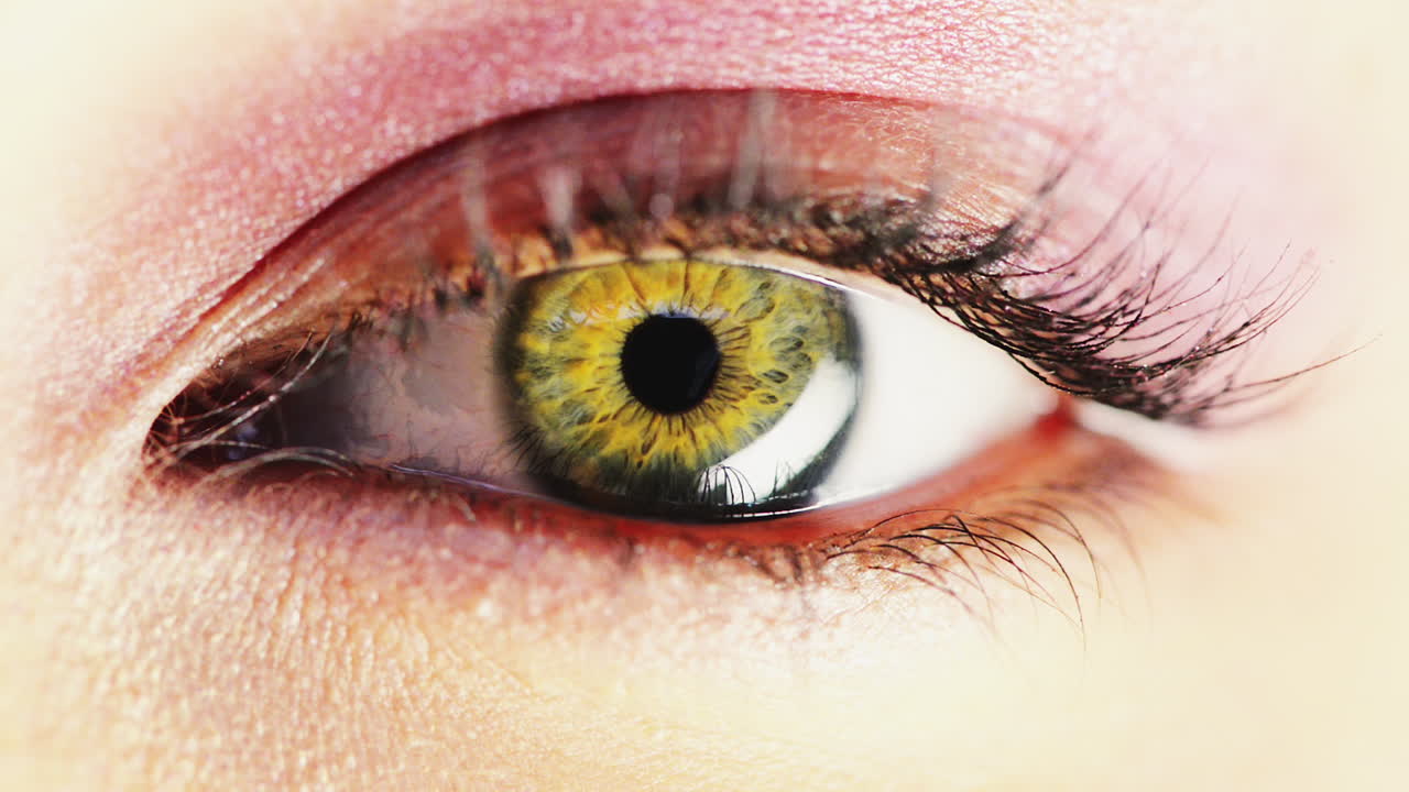 макро-близкий мигание глаз