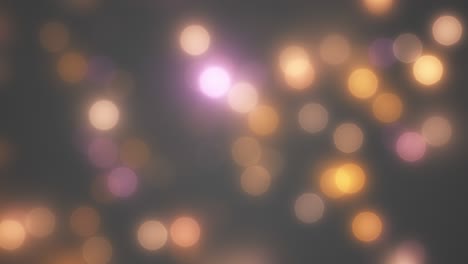 animación colorida de las vacaciones de navidad con bokeh suave zoom en la cámara
