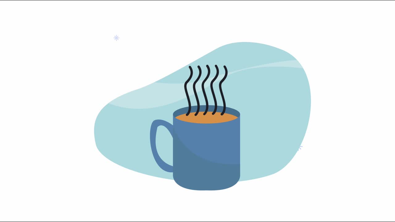Animation af varm kaffekop