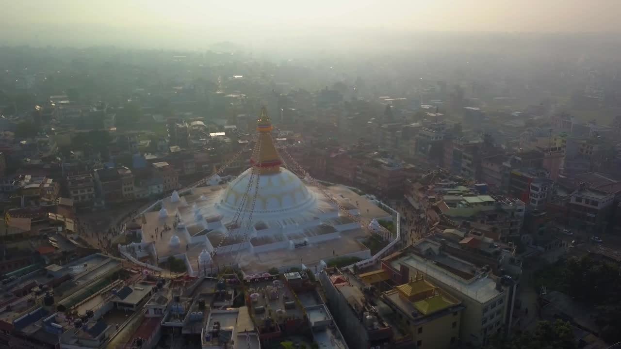 stupa bodhnath kathmandu, nepal - 26 de octubre de 2017