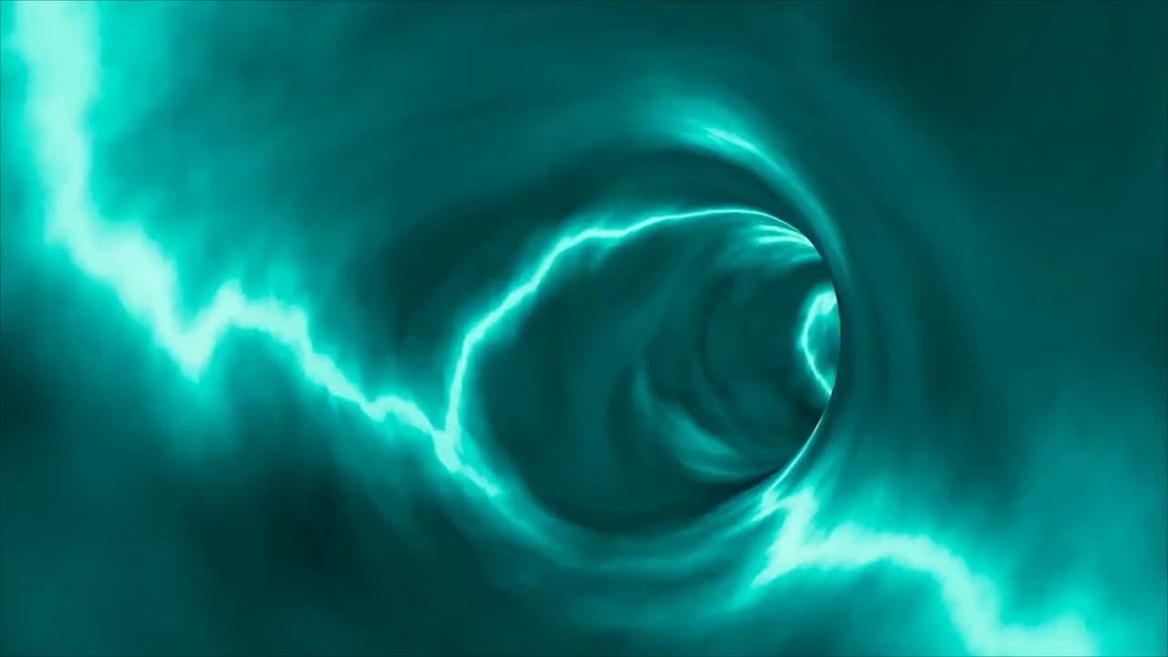 Dynamic Abstract Wormhole with Neon Light Effects