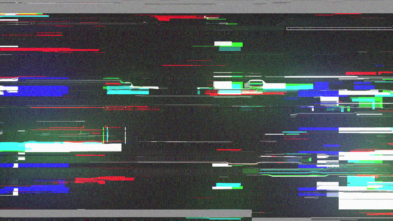 Digital Glitch Effect with Static and Horizontal Lines