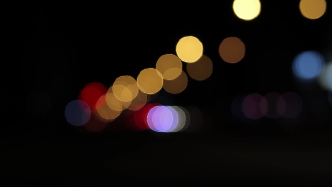 luces bokeh en el fondo nocturno de la ciudad, fondos borrosos, fondos abstractos