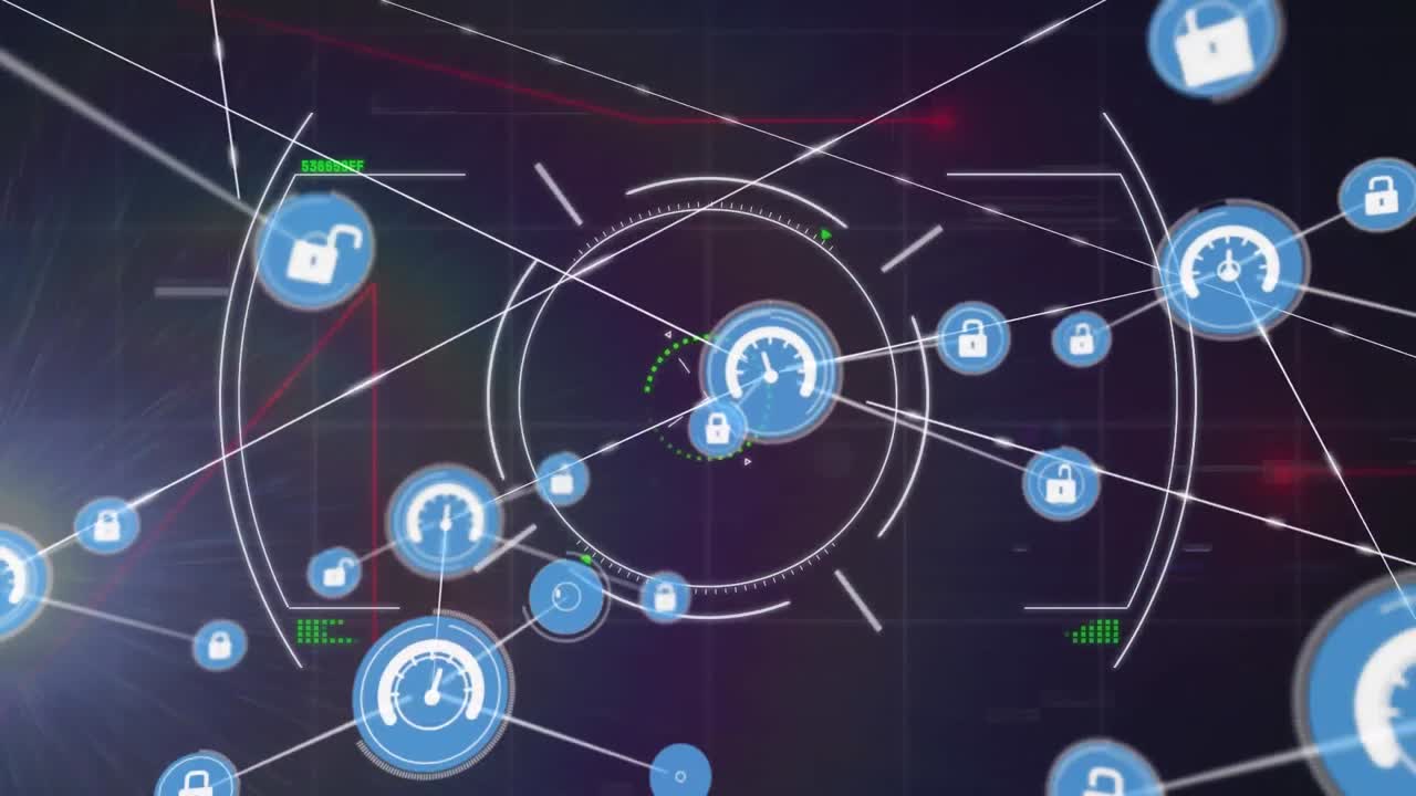 animación del alcance, la red de conexiones y el procesamiento de datos.