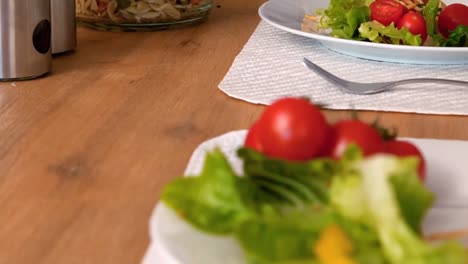 plate of salad on table