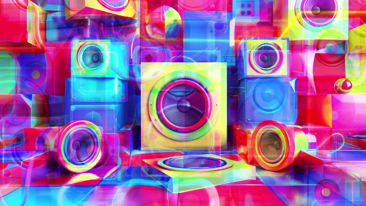 스테레오 오디오 스피커와 함께 ai 배경
