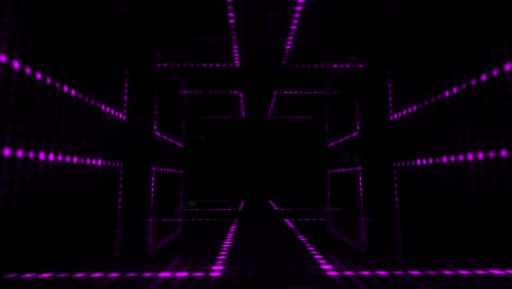 4k luces de neón púrpura brillantes en el escenario - video de stock en bucle