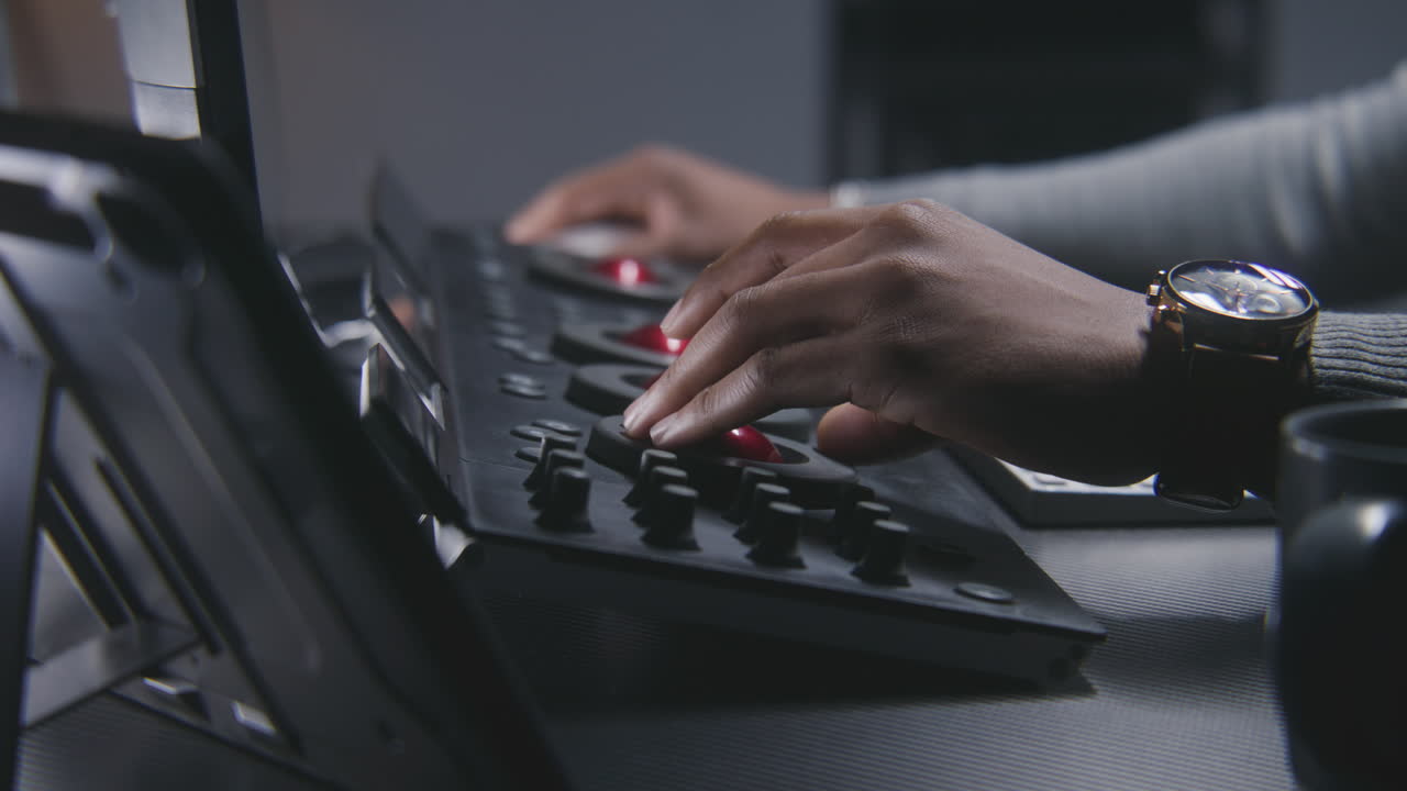 Person Using Digital Color Grading Tools