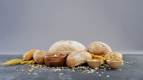 Bread-loaves-with-wheat-grains