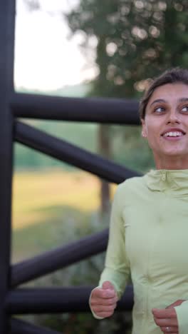 woman jogging outdoors