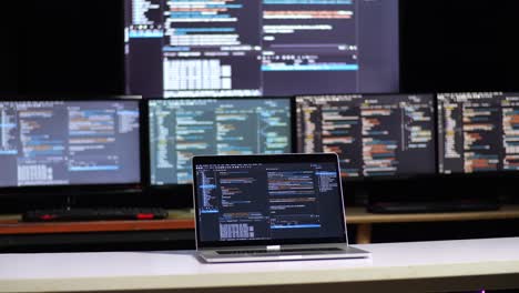 developer workstation with multiple monitors