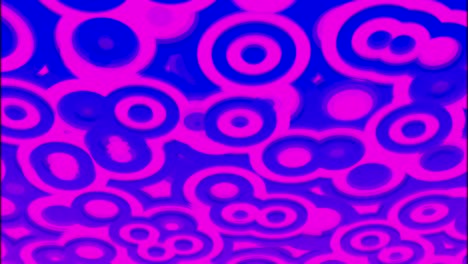 abstractas manchas circulares coloridas, fondo digital, bucle sin costuras. diseño. diferentes anillos transformándose y fluyendo de uno a otro.