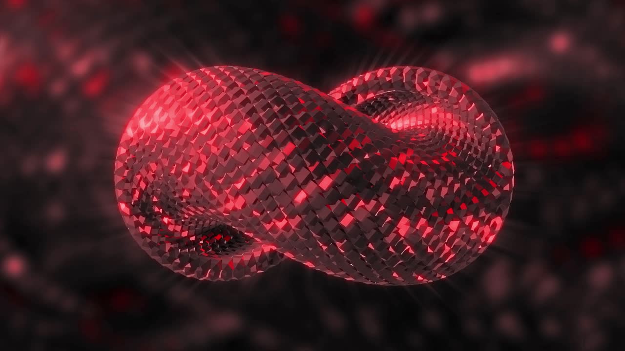 Abstract Red 3D Infinity Loop