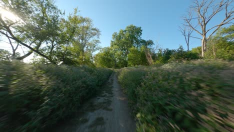 senderos para correr y andar en bicicleta de tierra y grava