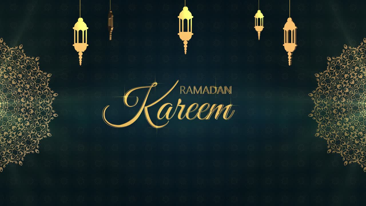 Sfondo Ramadan Kareem Mubarak con tipografia